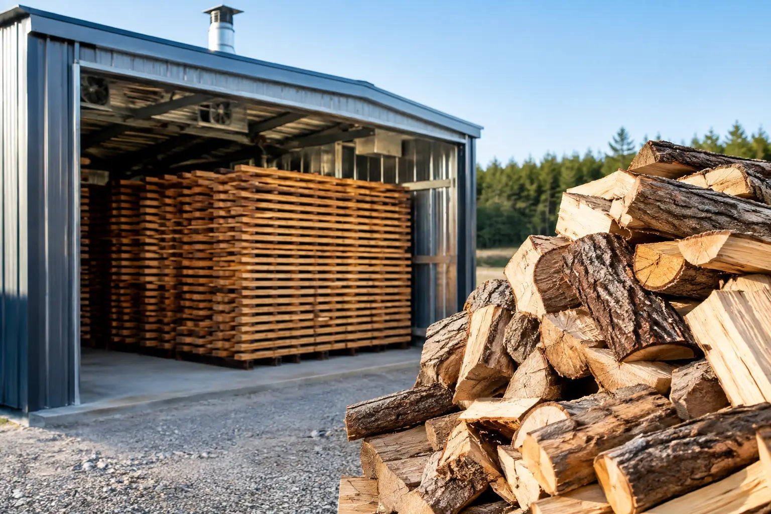 How a Firewood Drying Kiln Produces Better Logs