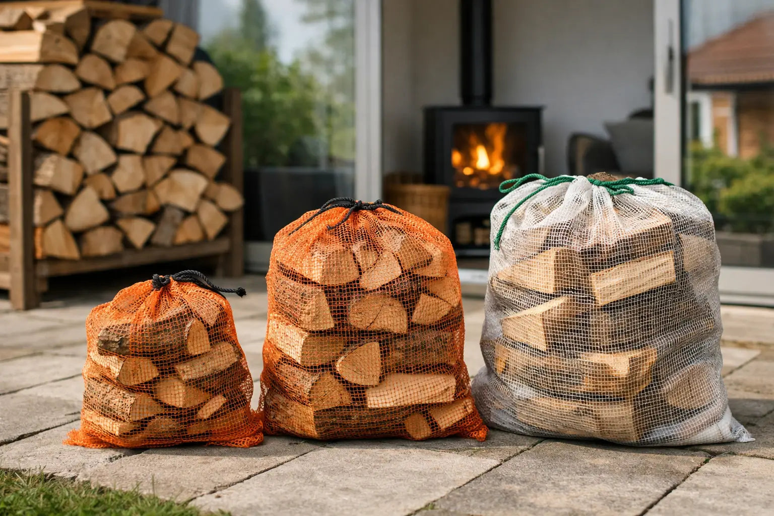 A Guide to Firewood Bag Sizes for UK Homes