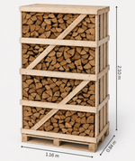 Kiln Dried Birch Logs (Large Crate) Including Kindling