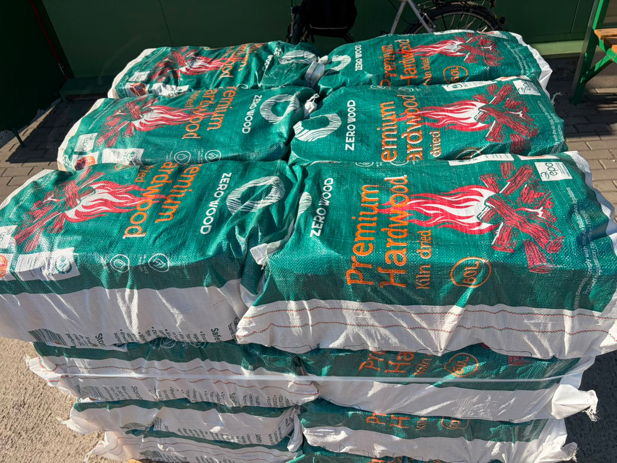 Kiln Dried Birch Logs - 60L Mega Bags x 24