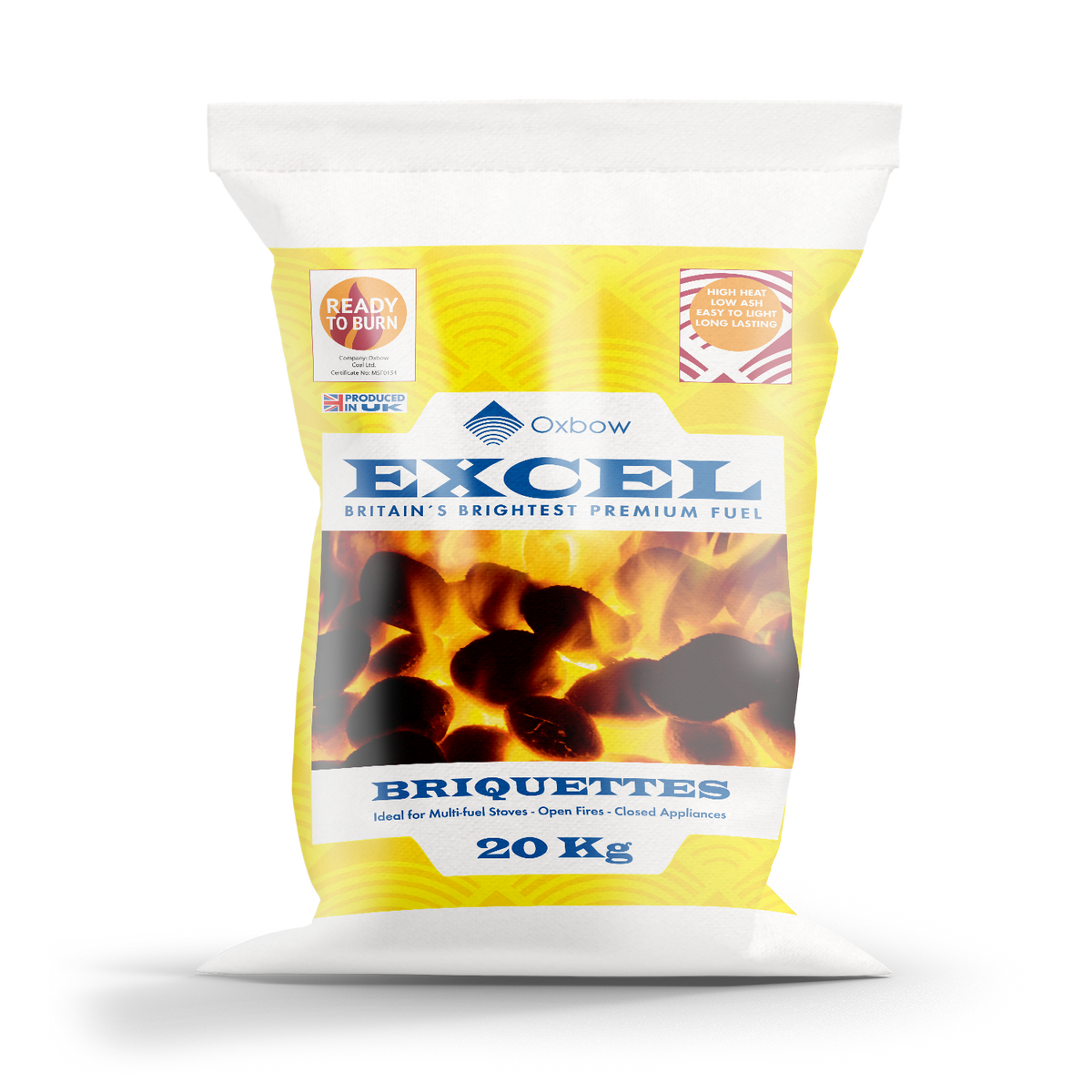 Oxbow Excel 50 x 20kg- Smokeless Coal Briquettes (1,000kg)