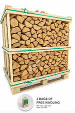 Kiln Dried Oak Logs (Standard Crate) + Free Kindling