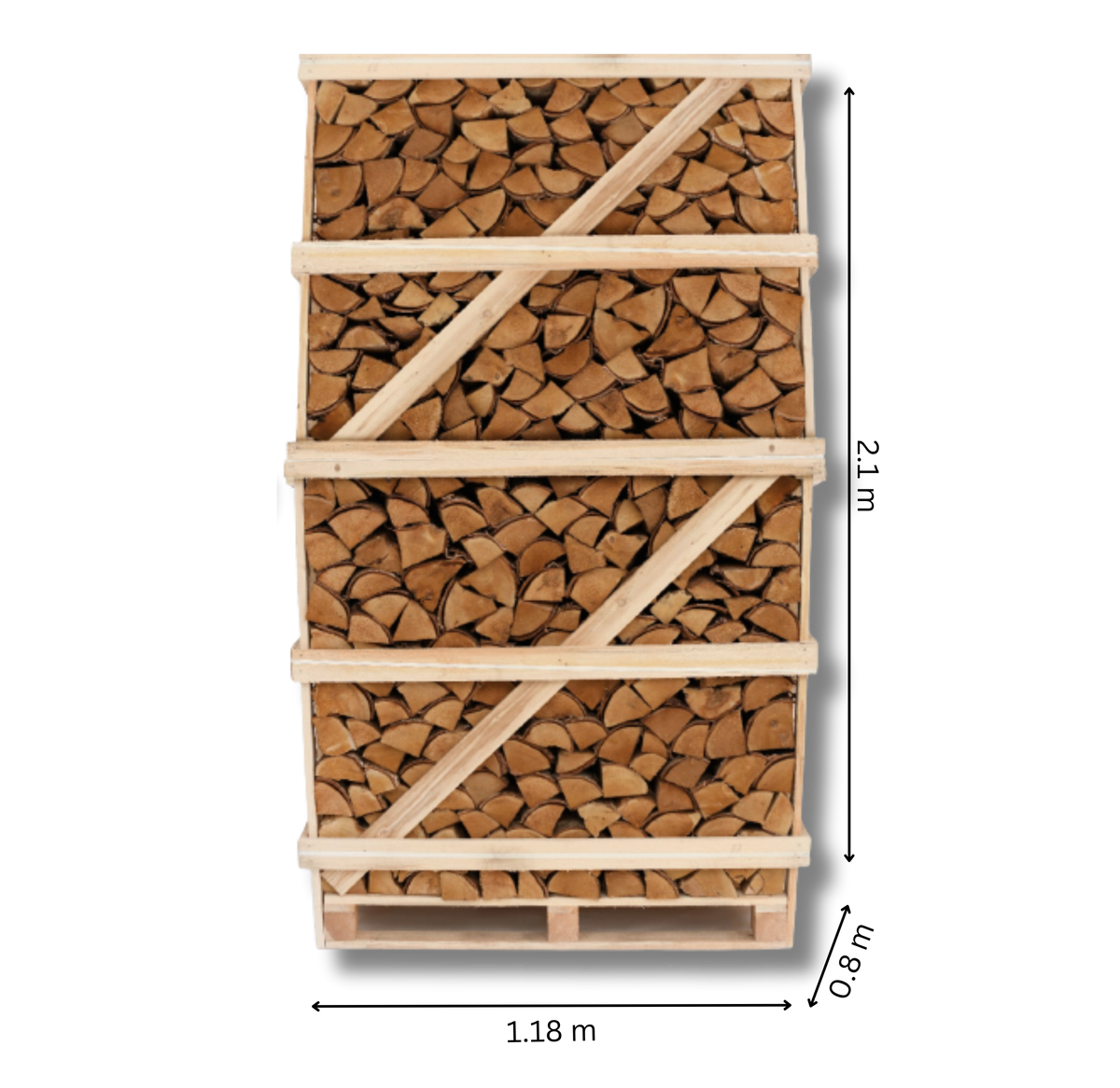 Kiln Dried Birch Logs (Large Crate) + Free Kindling