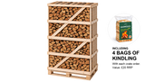 Kiln Dried Alder Logs (Large Crate) Including Kindling