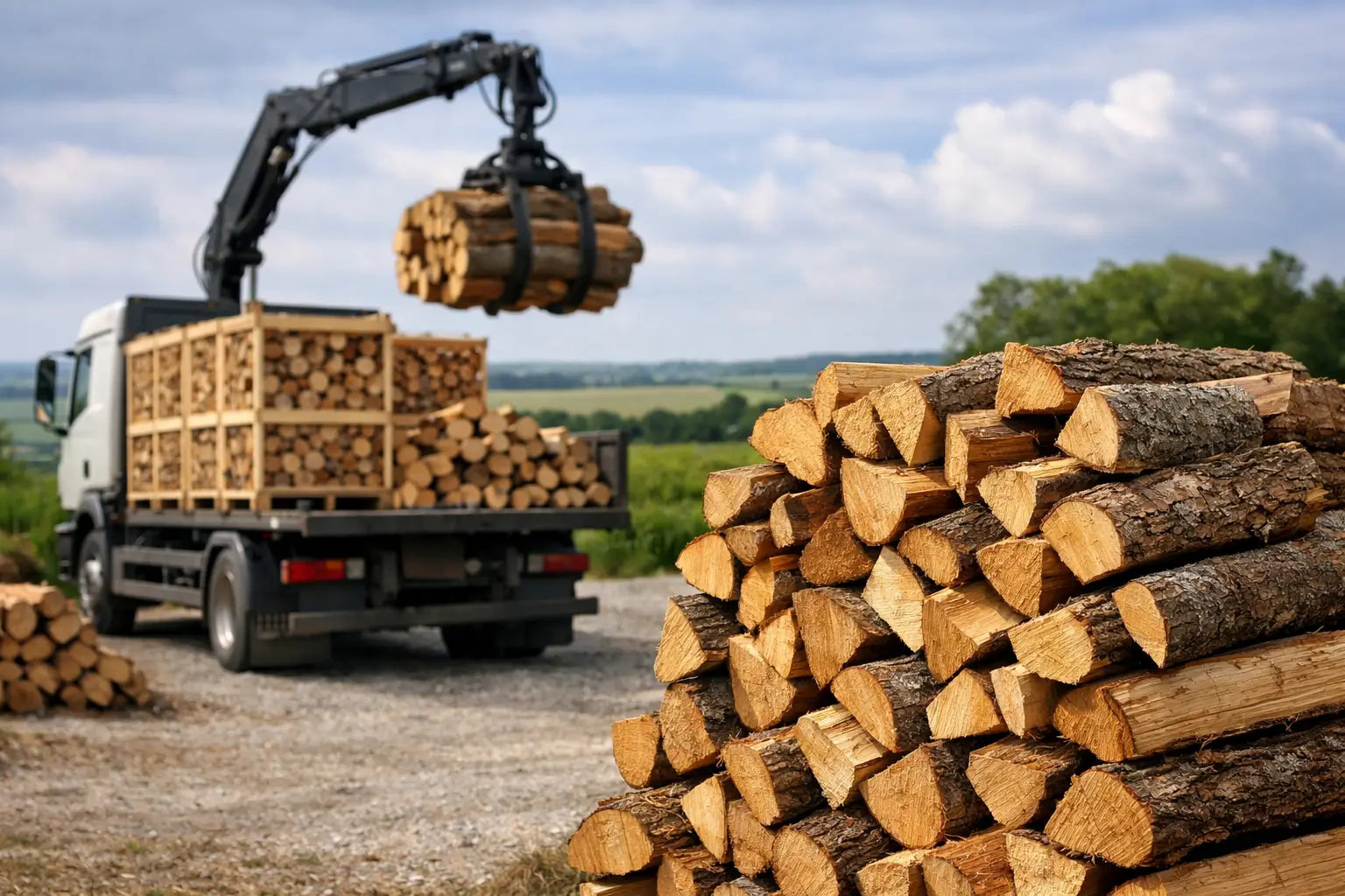 Premium Hardwood Logs Delivered Across the UK