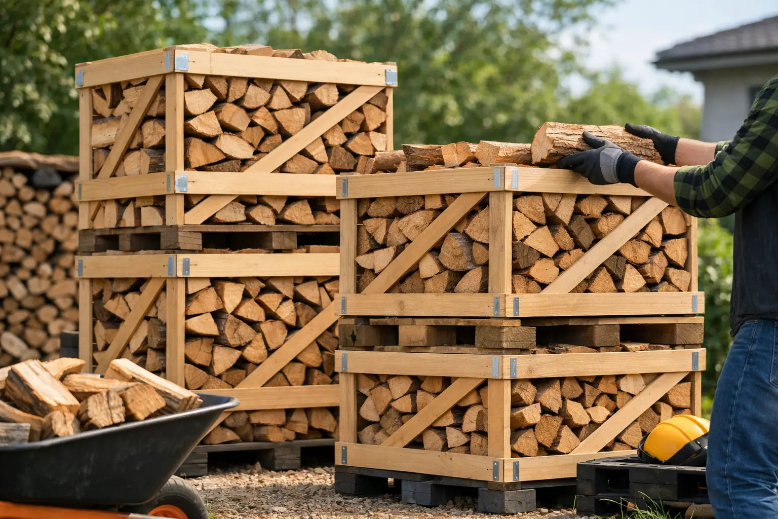 How to Stack Firewood Crates Safely at Home