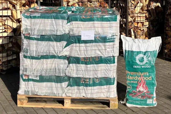 Premium Kiln Dried Birch Logs - 60L Mega Bags x 24