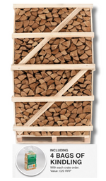 Kiln Dried Birch Logs (Large Crate) Including Kindling